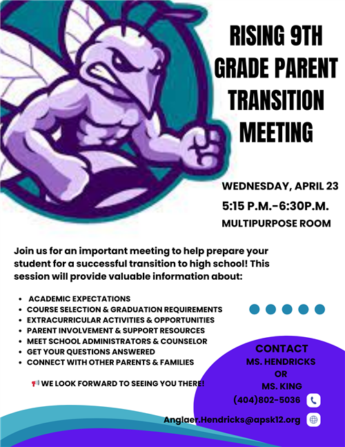 Rising 9th Grade Transition Meeting